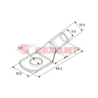 Наконечник ТМЛ 35-8-9 (35 кв мм - 8 мм) ГОСТ 7386-80 5шт, REXANT