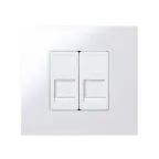 Адаптер на 1 RJ45(12) 75528-, 75540-, 75541-, 75544-39, узкий, шторка, S27, белый