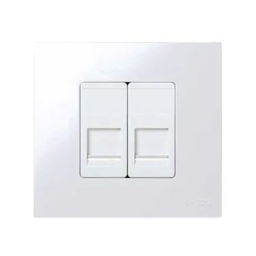 Адаптер на 1 RJ45(12) 75528-, 75540-, 75541-, 75544-39, узкий, шторка, S27, белый