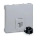 Розетка телефонная RJ11, S73L, алюминий