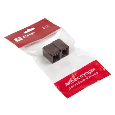 Соединитель (16х16) (4 шт) Plast под темное дерево