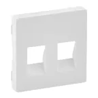 Valena LIFE Лицевая панель для аудиорозетки с пружинными зажимами двойной Белая