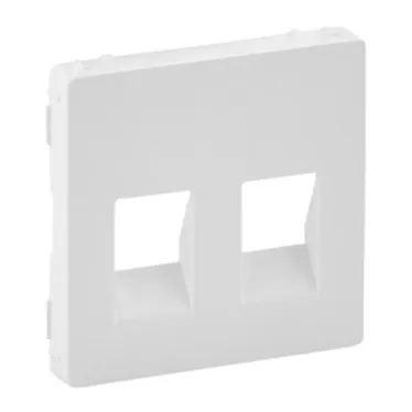 Valena LIFE Лицевая панель для аудиорозетки с пружинными зажимами двойной Белая