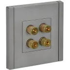 FORTE@PIANO Аудиорозетка 4-местная FP539 сталь IEK