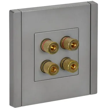 FORTE@PIANO Аудиорозетка 4-местная FP539 сталь IEK