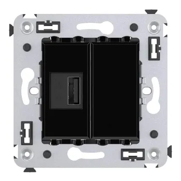 Avanti USB зарядное устройство в стену, ''Черный квадрат''