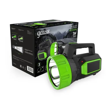 Фонарь прожекторный светодиодный GFL604 3W 150lm lead acid 900mAh LED 1/10/40 | GF604 | Gauss