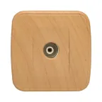 Розетка TV 1-местная ОП Минск 75Ом 5-862МГц светлое дерево