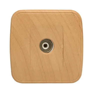 Розетка TV 1-местная ОП Минск 75Ом 5-862МГц светлое дерево