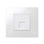 Адаптер на 1 RJ45(12) 75528-, 75540-, 75541-, 75544-39, широкий, шторки, S27, белый