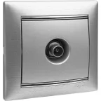 VALENA Розетка телевизионная ТV звезда в рамку 2400мГц 1.5дБ алюминий