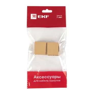 Соединитель (25х16) (4 шт) Plast PROxima под светлое дерево