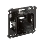 Avanti USB 3.0 розетка одинарная в стену, тип А-А, , Черный матовый