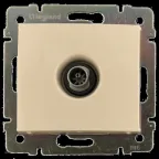 VALENA Розетка телевизионная TV оконечная 10дБ в рамку слоновая кость