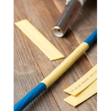 Трубка термоусаживаемая ТУТ нг 8/4 желтая в отрезках по 1м PROxima