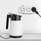 Тройник 3гн, c заземл, со шторками (белый) (10/60/960) SP-3e-W