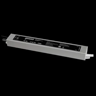 Блок питания для светодиодной ленты 40 Вт AC 100-264В Uвых 12В IP67 250х40х20мм Black Gauss