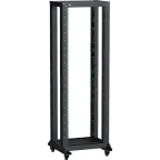 Стойка двухрамная на роликах LINEA F 42U 600х600мм черная