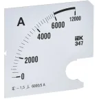 Шкала сменная для амперметра Э47 6000/5А класс точности 1,5 96х96мм