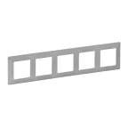 Valena LIFE Рамка 5 постов алюминий универсальная