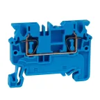 Клемма проходная 2,5 кв.мм пружинная OptiClip CX-2,5-I-BU-24A-(0,2-2,5)-синий