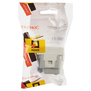 Avanti Розетка с крышкой ''Белое облако'', 2P+E, 2 модульная