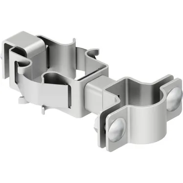 Крепеж молниеприемной мачты к опорной трубе