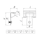 Зажим балочный 8-14мм с винтом М6х9 PROxima