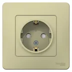 BLANCA С/У РОЗЕТКА с заземлением со шторками, 16А, 250В, БЕЖЕВЫЙ