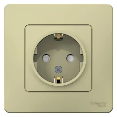 BLANCA С/У РОЗЕТКА с заземлением со шторками, 16А, 250В, БЕЖЕВЫЙ