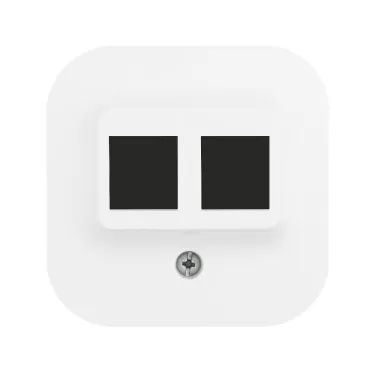 Quteo Адаптер для 1 или 2 розеток RJ45 Keystone белый наружный