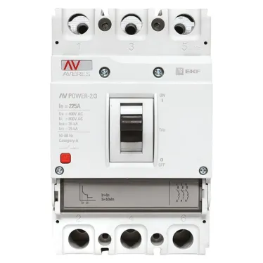 Выключатель автоматический AV POWER-2/3 225А 35кА TR