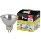 Лампа накаливания галогенная GU5.3-JCDR (MR16) -75W-230V-CL (галоген, софит, 75Вт, нейтр, GU5.3) (10/200/6000)