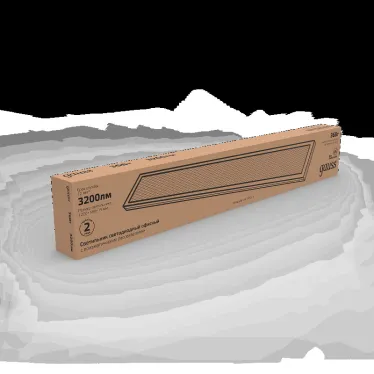 Светильник светодиодный ДПО 36 Вт 3200 лм 6500К AC 220В IP20 1200х180х19мм призма Офис Gauss