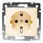 VALENA Розетка в рамку с заземлением слоновая кость