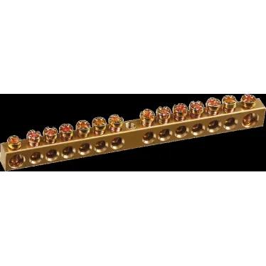 Шина нулевая 6х9мм 14/1 (14групп/крепеж по центру)