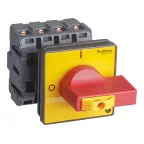 ВЫКЛЮЧАТЕЛЬ-РАЗЪЕДИНИТЕЛЬ 4P 63A IP20 С КРАСНОЙ РУКОЯТКОЙ НА ДВЕРЦУ 4 ВИНТА 1 ЗАМОК