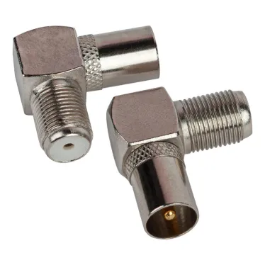 Переходник Simple RS-A04 гнездо F-штекер TV угловой