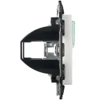 Valena LIFE Адаптер для разьемов Keystone двойной С лицевой панелью Белый