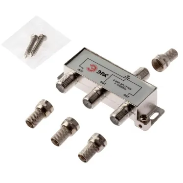 Делитель ТВ D-F-05 3 ответвления под F разъём в комплекте 4 F разъёма 5-1000 МГц