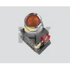 Кнопка синяя ABLF-22 1з+1р с подсветкой неон 240В