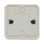 Рим Выключатель двухклавишный 10А белый