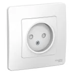 BLANCA скрытой установки розетка без заземления со шторками, 16А, 250В, белый
