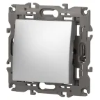 Выключатель, 10АХ-250В, Эра Elegance, алюминий,14-1101-03