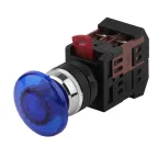 Кнопка AEА-22 ''Грибок'' синий d22мм 1з+1р