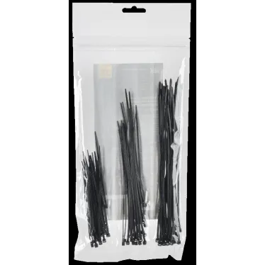 Набор хомутов 2,5х100, 2,5х150, 2,5х200 чер. (75шт/упак)