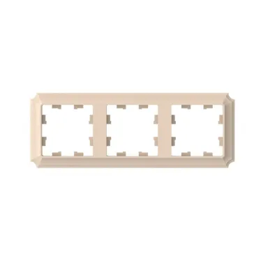 ATLASDESIGN ANTIQUE 3-постовая рамка, универсальная, ПЕСОЧНЫЙ