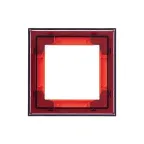 Рамка Levit 1 пост оранжевый / дымчатый чёрный