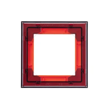 Рамка Levit 1 пост оранжевый / дымчатый чёрный