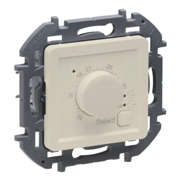 Термостат с внешним датчиком для тёплых полов INSPIRIA слоновая кость